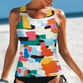 thumbnail image 2 of VBVC Tankinis Bathing Suits for Women 2 Piece Printed Swimsuits Tankini Top with Bikini Bottom Swimwear, 2 of 6