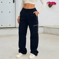thumbnail image 2 of Gyexs Wide Leg Sweatpants Women Business Casual Office Work Pants Plus Size Fashion Elegan Work Pants Women's Fashion, #01 Black, Size M, 2 of 7
