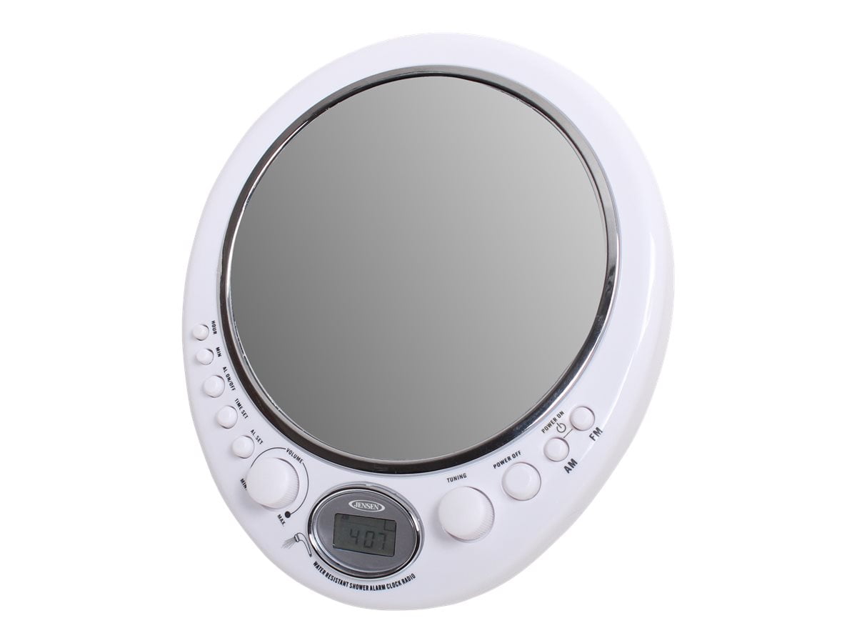 Jensen Am Fm Alarm Clock Shower Radio With Fog Resistant Mirror Jensen Am Fm Alarm Clock Shower Radio With Fog Resistant Mirror Com