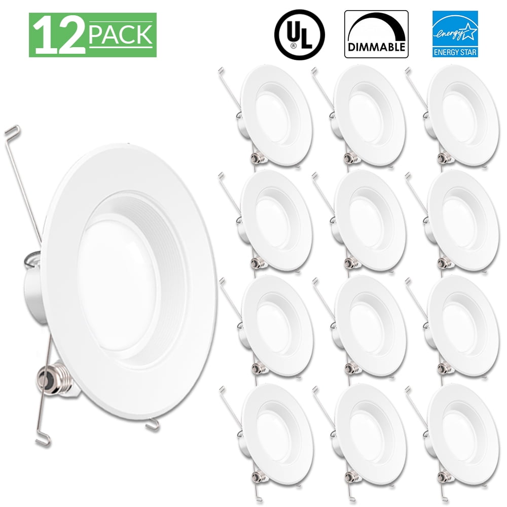 SUNCO 4 PACK 6-INCH RECESSED RETROFIT 13W 965 LUMEN 3000K DIMMABLE BF+D