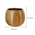 thumbnail image 3 of 3X Ceramic Plant Pot Planter Gold-Plated Flower Pot Flowerpot Flower Vase Plant Pot, 3 of 4