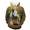 thumbnail image 3 of Sudadera con capucha con estampado 3D de bull terrier para hombre, sudadera con capucha de gran tamaño con gráficos de perros y animales, sudadera transpirable de otoño 2023, 3 of 5
