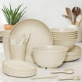 42Piece Wheat Straw Dinnerware Set Unbreakable & EcoFriendly