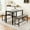 Gray, variant on Naomi Home Paola Compact Modern 3-Piece Dining Table Set with 2 Benches, Rustic Brown