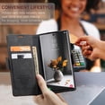 thumbnail image 3 of Samsung Galaxy S24 Ultra Case Wallet, Galaxy S24 Ultra Leather Case, Wallet Case Book Folding Flip Case with Kickstand Card Holders Slots Protective Cover for Galaxy S24 Ultra Black, 3 of 12