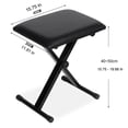 thumbnail image 5 of axGear Piano Bench Stool Height Adjustable Foldable X Frame Music Guitar Keyboard Chair, 5 of 5