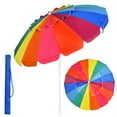 thumbnail image 6 of Patiojoy 8 FT Patio Beach Umbrella Sun Shelter w/Sand Anchor & Tilt Air Vent for Garden Beach Backyard Rainbow, 6 of 8