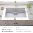 thumbnail image 4 of 32X19 inch Ledge Workstation Undermount kitchen Sink 304 Stainless Steel Single Bowl Kitchen Sink, 4 of 7