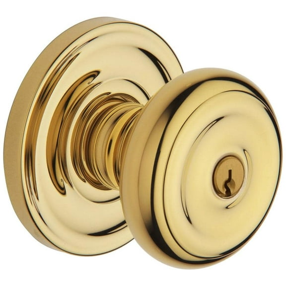 Baldwin 5211003ENTR Knob Set - Polished Brass
