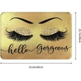 thumbnail image 5 of Welcome Mats for Indoor Outdoor, Gold Eyelash Doormats with Non Slip Rubber Back, Mud Absorbent Entry Door Mats for Front Back Door, Soft Durable Floor Mat for Bedroom, Bathroom, Porch, 5 of 6