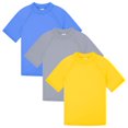 thumbnail image 1 of BIG ELEPHANT 3 Pack Kids Short Sleeve Rash Guard Shirt UPF 50+ Protection Swimwear Quick Dry Swim Tee Youth Rashguard, 1 of 5