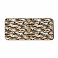 thumbnail image 1 of Camouflage Computer Mouse Pad, Abstract Style in Various Shades of Brown Pattern Camouflage Motif, Rectangle Non-Slip Rubber Mousepad X-Large, 35" x 15", Pale Caramel Tan Black, by Ambesonne, 1 of 2