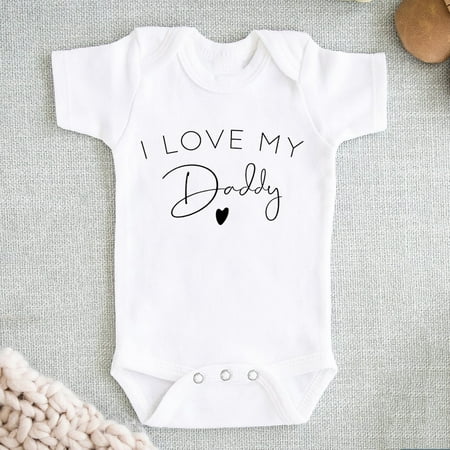 

I Love My Daddy/auntie/mommy/uncle Boys Girls Newborn Baby Bodysuit Newborn Casual Round Neck Jumpsuit Funny Print Clothes