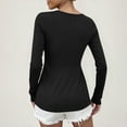 thumbnail image 3 of ameIAEA Women's Knot Front Tops Long Sleeve V Neck Casual Shirts Trendy Tops Fall Outfits, 3 of 8