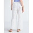 thumbnail image 4 of Free Assembly Women's Cotton Eyelet Coverup Pants, Sizes XXS-XXL, 4 of 6