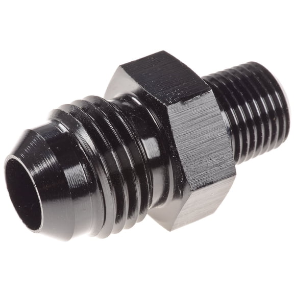 JEGS AN to NPT Straight Adapter Fitting [-6 AN Male to 1/8 in. NPT Male, Black]