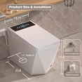 thumbnail image 2 of WinZo Square Smart Toilet Bidet For Modern Bathroom,Diamond-shaped Sleek Design Elonagted Rectangle 17" Comfort Bowl (White), 2 of 7