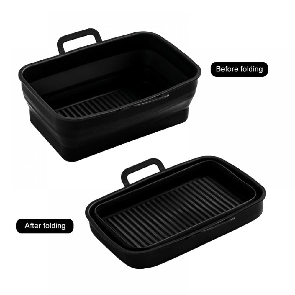 Silicone Air Fryer Liners,Rectangular Air Fryer Silicone Pot, Reusable