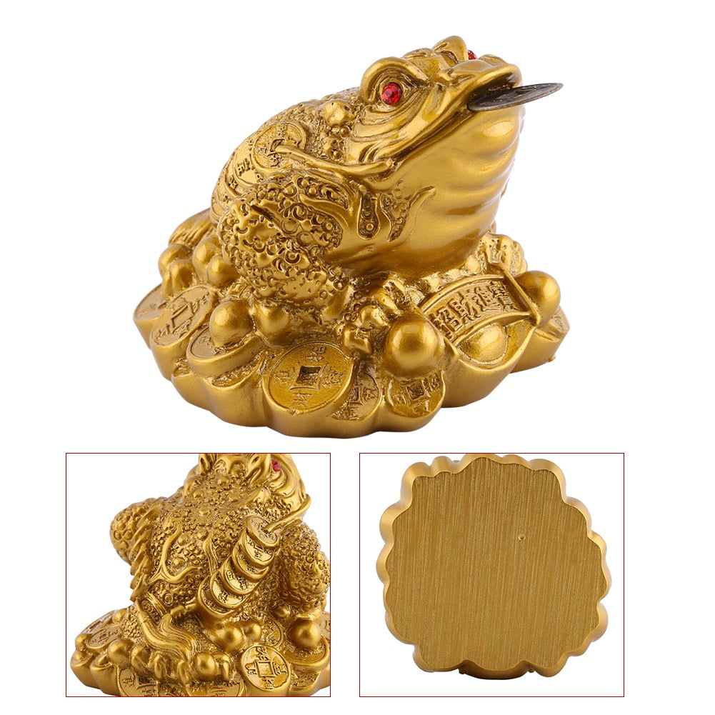 1pc Chinese Fortune Frog Feng Shui Lucky Money Toad Home Office DecoratioO rIGA 