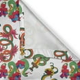 thumbnail image 4 of Ambesonne Dragon Valance Pack of 2, Flowers and Snakes Ornaments, 54"X12", Multicolor, 4 of 5
