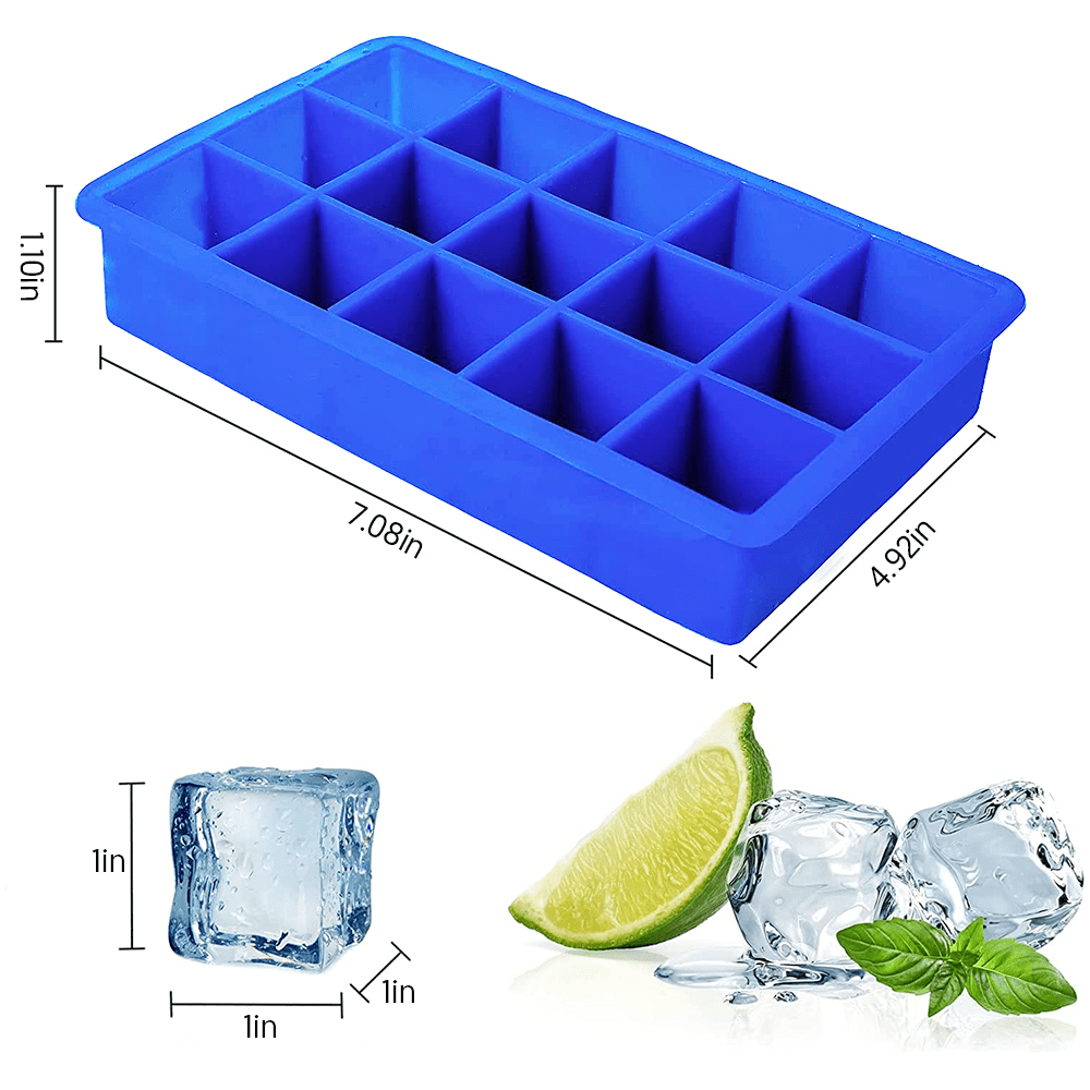 Ice Barrel Ice Block Mold (3 Molds) for Extra Large Ice Blocks (7 lbs) -  Large Ice Cubes for Freezer - Silicone Ice Mold with reinforced Steel…