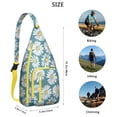 thumbnail image 2 of Vintage Floral Sling Backpack - Retro Daisy & White Blooms Pattern, Fashionable Multi-Functional Bag, 2 of 4