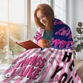 thumbnail image 5 of Yibo Pink Soft Blanket Flannel Soft and Comfortable Anti-static Bed Sofa Blanket, 5 of 7