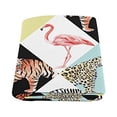 thumbnail image 2 of CADecor Jungle Zebra, Pink Flamingo, Tiger, Lion Throw Blanket Bed Sofa Blanket 58x80 inches, 2 of 3