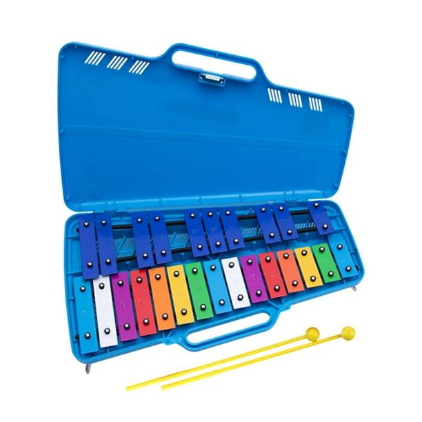 Xilófono musical para niños, juguete de percusión, xilófono para motricidad fina azul