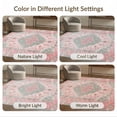 thumbnail image 7 of ODIKA 8'x10' Washable Area Rug Pink Vintage Tapete Scrollwork Border Motifs Textured for Dining Room, Large Office, Lounge, Non-Slip Chair-Friendly Mat, 7 of 7