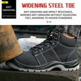 thumbnail image 2 of RIBONGZ Men's Steel Toe Work Boots Anti smashing Puncture-resistant​ Safety Boots for Industrial & Construction Non-slip Wear-resistant Comfortabl Hiking Shoes, 2 of 7