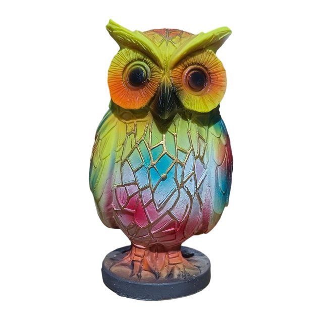 Lámpara de mesa con forma de animal, lámpara de escritorio, adorno, estatua portátil de búho, luz nocturna para mesita de noche, para interiores, dorm