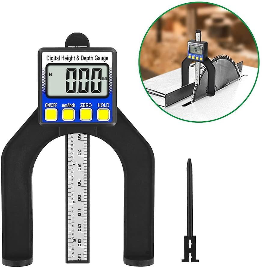 Tianlu 2 In 1 Digital Depth Gauge, Digital Woodworking Table Saw Height