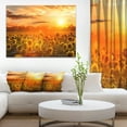 thumbnail image 3 of Designart 'Yellow Sunset over Sunflowers ' Floral Photography Art, 3 of 3