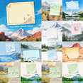 thumbnail image 4 of Yooma Watercolor Mountain Scenery Sticky Notes Set Nature Inspired Note Cards 100-Pack | 3.54"x3.54" Self-Stick Emotional Messages | Ideal for Office Desk Decor, School Lockers & Home Reminders, 4 of 12