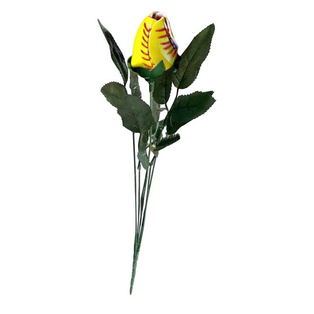 GHYJPAJK Artificial Baseball Rose,Baseball Rose Artificial Baseball Gifts Sports Theme Rose Decorations for Men Women,Original Sports Roses Design I2D2