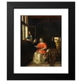 thumbnail image 2 of Pieter De Hooch 20x24 Black Modern Framed Museum Art Print Titled - Interior with a Young Lady Reading a Letter (1668), 2 of 5