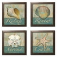 thumbnail image 2 of Gango Home Decor Relax, Calm, Serene, Renew Spa Posters; Four 12x12in Art Prints in Brown Frames, 2 of 7