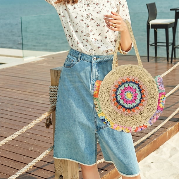 Bolso paja mujer deals