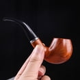 thumbnail image 3 of Pipa de tabaco con pulido de alto nivel, pipa de madera para fumar con soporte para pipa de tabaco, diseño clásico doblado,, 3 of 4