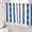 Blue, variant on Sheer Curtains 45 Inch Length 2 Panels Set for Kitchen, Coastal Turtle Semi Sheer Curtains for Windows, Blue Stripe Navy White Geometric Ocean Voile Window Treatments Rod Pocket Curtain