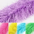thumbnail image 3 of 5 Pcs Artificial Fluffy Boas Stage Costume Decorations Set 5 Ft Long Feather Boas Colorful DIY Crafts Clothing Accessories for Wedding Birthday Christmas Dance Party Decor (Multicolor B), 3 of 7