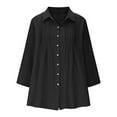 thumbnail image 4 of ZyeKqe Button down Shirts for Women 3/4 Sleeve Business Casual Tops Collared Loose Work Blouses, 4 of 8