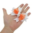 thumbnail image 4 of Unique Bargains 1 Pc Duckbill Clip Halloween Butterflies Mesh Hair Clip for Women White Orange, 4 of 5