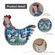 thumbnail image 5 of Lámpara Estatua de animales de madera escultura de pavo recortada en 3D hueca colorida para la oficina en el hogar Tmvgtek Para estrenar, 5 of 9