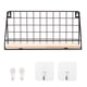 thumbnail image 1 of Yuarrent Estante de pared sin agujeros Estante de almacenamiento retro Estantes flotantes montados en la pared Estante de metal rústico Almacenamiento y organización del hogar No. 4 Yuarrent HA025229-04, 1 of 6