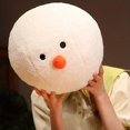 thumbnail image 3 of White Snowball Doll Pillow Snowman Plush Toy Ball Doll Cartoon Soft Cute Christmas Gift for Children, 3 of 5