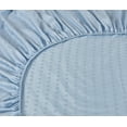thumbnail image 2 of Hotel Luxurious 1200 Thread Count 100% Egyptain Cotton 4-Piece Deep Pocket Stripe Sheet Set (Full, Blue), 2 of 3