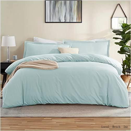 Duvet Cover Set Double Brushed Light Blue Duvet Cover , Soft / XL