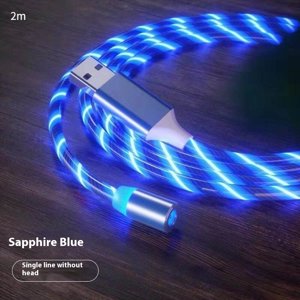 Charge magnétique de câble Streamer charge rapide d'éclairage de câble Micro USB câble LED Câble de chargeur magnétique de type C